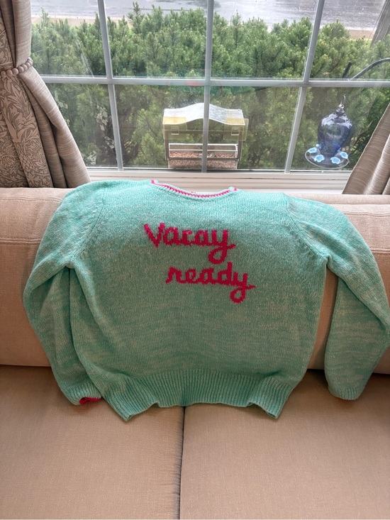 Lilly Pulitzer Sweaters - Lilly Pulitzer Vacay Ready Mint Green Sweater with Pink Accent
